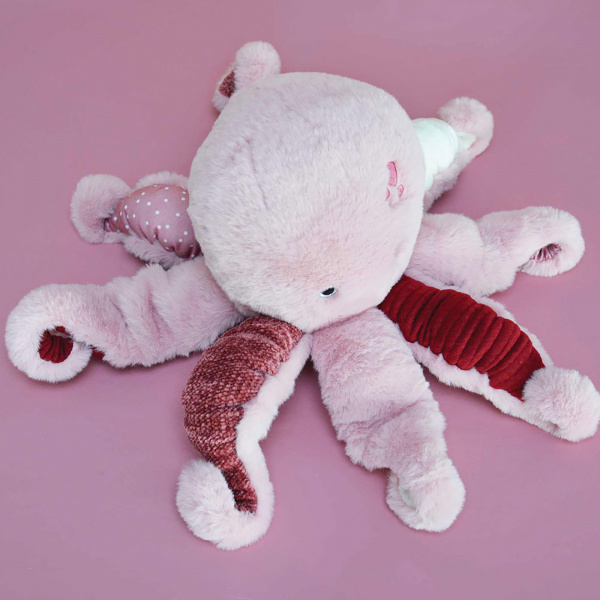 Peluche bébé trésors marins pieuvre rose 30 cm Histoire d ours