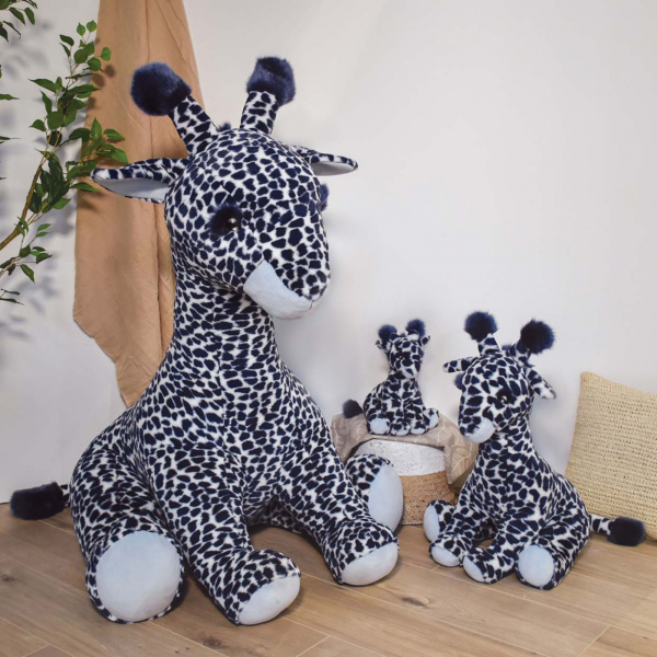 Peluche bébé lisi la girafe bleue 50 cm Histoire d ours