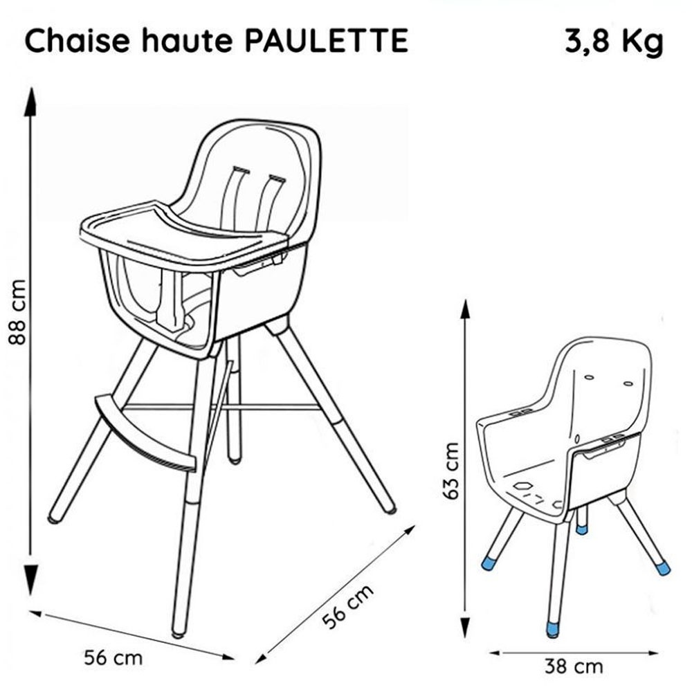 Chaise haute évolutive paulette de Nania au meilleur prix sur allobébé