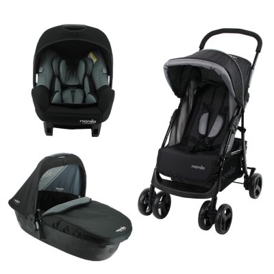 Poussette 3 en 1 Combiné Bébé Nouveau Né Siège Auto Nacelle Landau