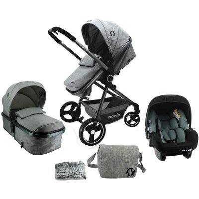 POUSSETTE DOUBLE GAYA - GRIS - de la naissance à 3 ans - LILO BEBE NC