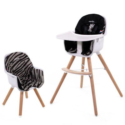 NANIA Chaise haute évolutive paulette zèbre