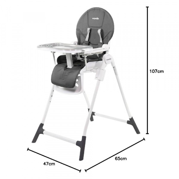 Chaise haute lucie grise Nania