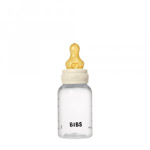 Biberon anti colique 150 ml ivoire + tétine latex Bibs
