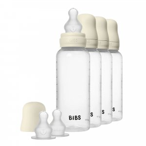 Lot de 4 biberons bébé anti-colique 270 ml ivoire Bibs