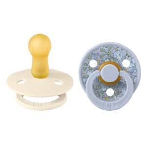 Pack de 2 sucettes colour caoutchouc liberty 6 mois+ eloise dusty blue mix Bibs