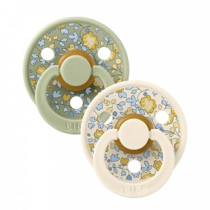 Pack de 2 sucettes colour liberty 0-6 mois beige et vert Bibs