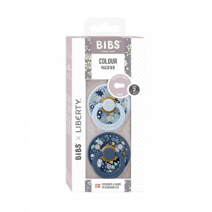 Pack de 2 sucettes colour liberty 0-6 mois bleu mix Bibs