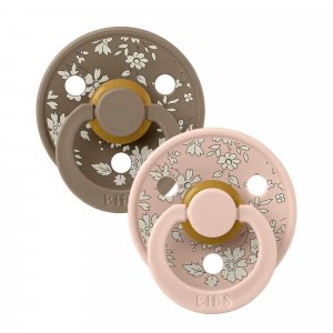 Pack de 2 sucettes latex colour liberty 0-6 mois Bibs