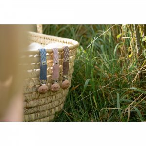 Attache sucette petrol et baby blue Bibs