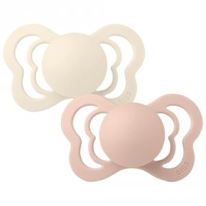 Pack de 2 sucettes couture ivory / blush Bibs