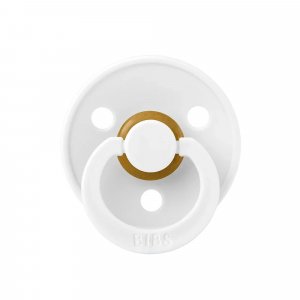 Bibs pacifier colour 2 pack latex size 2 white/baby blue Bibs