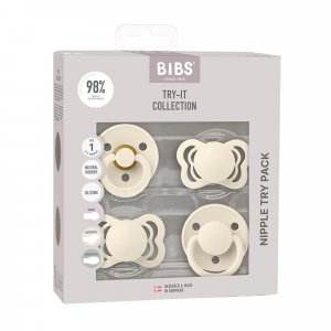Bibs pacifiers try-it collection size 2 ivory Bibs