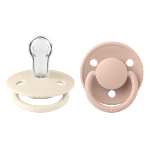 Pack de 2 sucettes de lux silicone taille unique ivory et blush Bibs