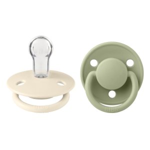 Pack de 2 sucettes de lux silicone taille unique ivory et sage Bibs