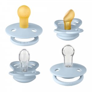 Pack de 4 sucettes try-it baby blue Bibs