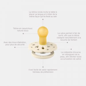 Pack de 2 sucettes bohème 0-6 mois Bibs