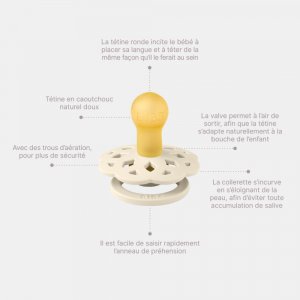 Pack de 2 sucettes bohème 0-6 mois Bibs