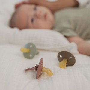 Pack de 2 sucettes colour caoutchouc anatomique 0-6 mois baby blue et petrol Bibs