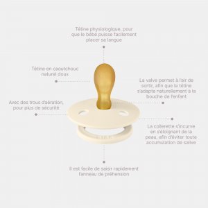 Pack de 2 sucettes colour symétrique phosphorescente 0-6 mois Bibs