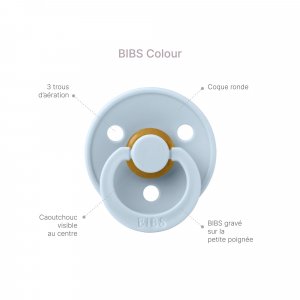 Pack de 2 sucettes colour anatomique 6 mois+ Bibs