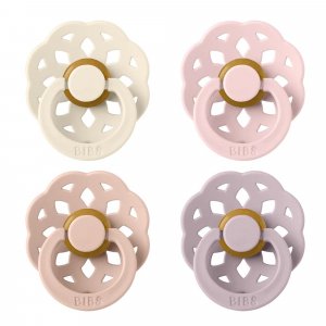 Bibs pacifier boheme 4 pack latex size 1 ivory/blush/blossom/dusky lilac Bibs