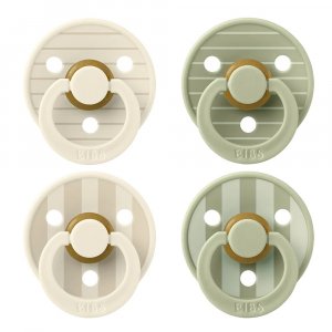 Lot de 4 sucettes physiologiques bébé taille 1 - vanille / sauge Bibs