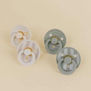 Lot de 4 sucettes physiologiques bébé taille 2 - vanille / sauge Bibs
