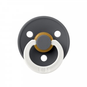 Pack de 2 sucettes colour caoutchouc phosphorescente 0-6 mois iron et baby blue Bibs