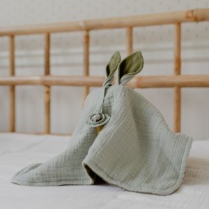 Doudou plat kangourou cornflower Bibs