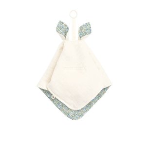Doudou plat kangourou liberty eloise ivory Bibs