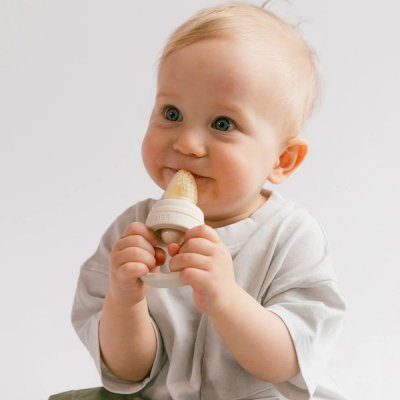 Tétine grignoteuse bébé silicone ivoire