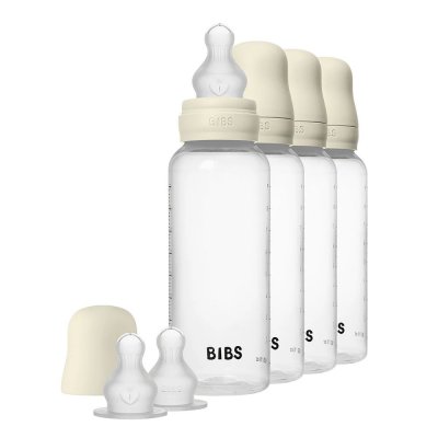 Lot de 4 biberons bébé anti-colique 270 ml ivoire