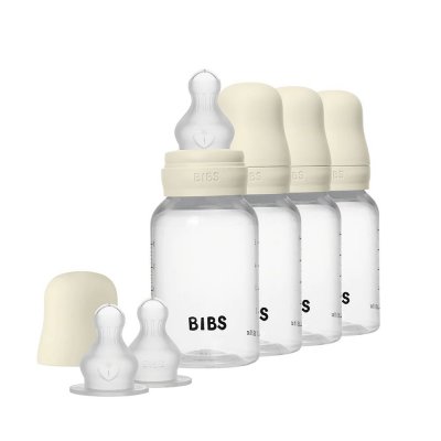 Lot de 4 biberons bébé anti-colique 150 ml ivoire