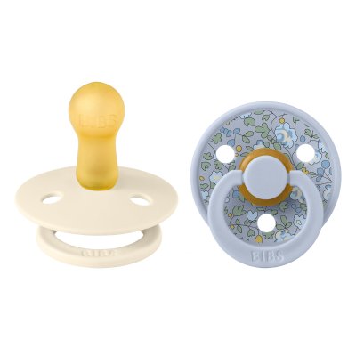 Pack de 2 sucettes colour caoutchouc liberty 6 mois+ eloise dusty blue mix
