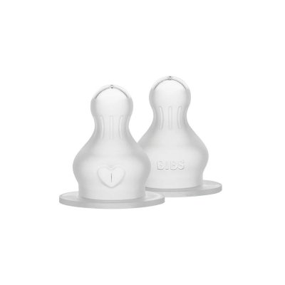 Bibs baby bottle nipple round silicone 2 pack slow flow