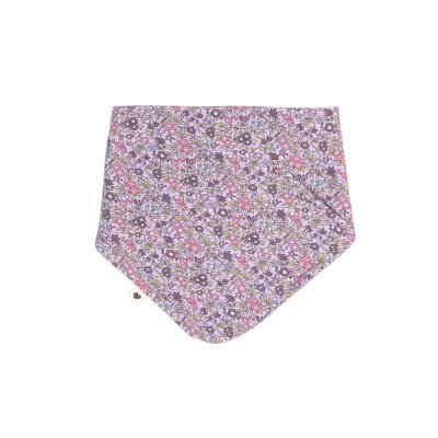 Bavoir bandana liberty chamomile lawn violet sky