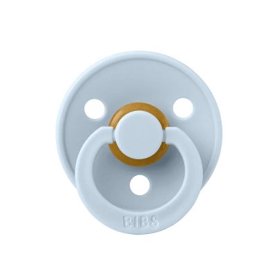 Bibs pacifier colour 2 pack latex size 1 white/baby blue