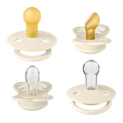 Bibs pacifiers try-it collection size 2 ivory