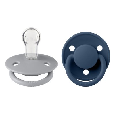 Pack de 2 sucettes de lux silicone taille unique cloud et steel blue