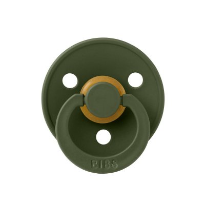 Pack de 2 sucettes colour caoutchouc 6 mois+ sage et hunter green