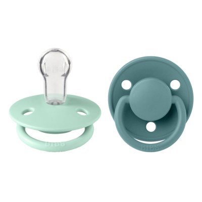Pack de 2 sucettes de lux silicone taille unique menthe glacée et bleu étang