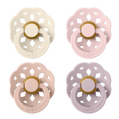 Bibs pacifier boheme 4 pack latex size 2 ivory/blush/blossom/dusky lilac