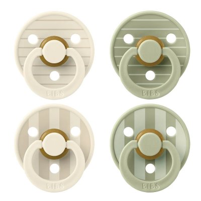 Lot de 4 sucettes physiologiques bébé taille 1 - vanille / sauge