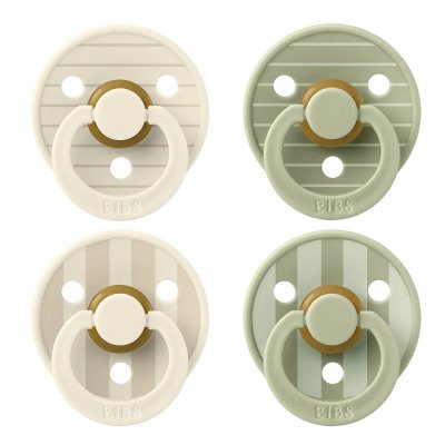 Lot de 4 sucettes physiologiques bébé taille 2 - vanille / sauge