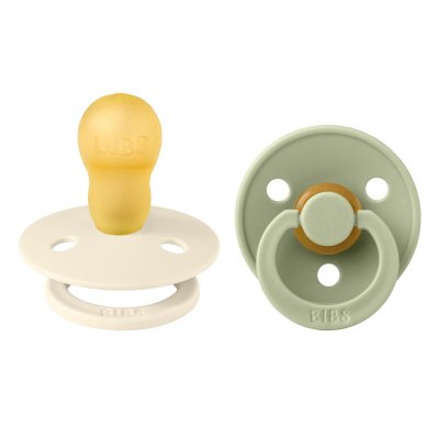 Pack de 2 sucettes colour caoutchouc 18 mois+ ivory et sage