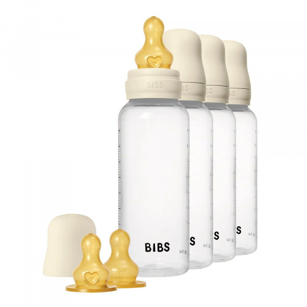 Bibs baby bottle round latex 4 pack 270 ml ivory Bibs