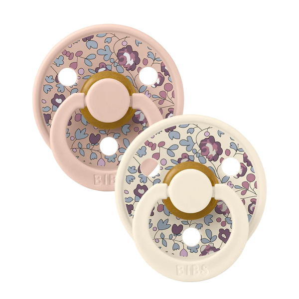 Pack de 2 sucettes colour caoutchouc liberty 0-6 mois eloise blush mix Bibs