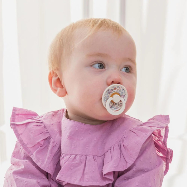 Pack de 2 sucettes colour caoutchouc liberty 0-6 mois eloise blush mix Bibs