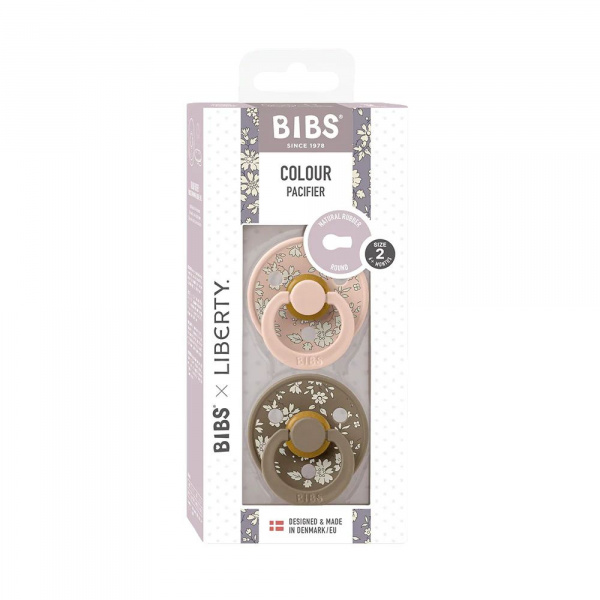 Pack de 2 sucettes colour liberty 0-6 mois blush mix Bibs